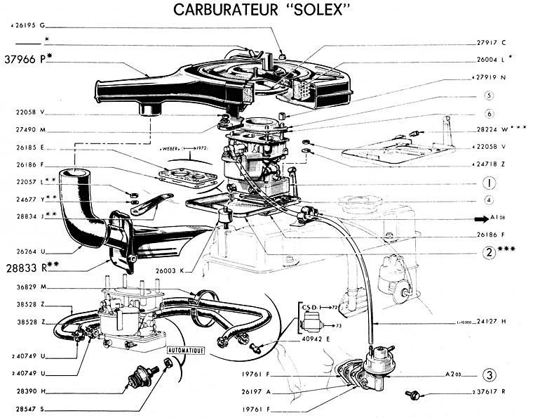 prise d'air carburateur solex